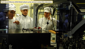Prof. Gerard Mourou (2018 Nobel Prize Physics winner) visited Attoscience laboratory. 이미지