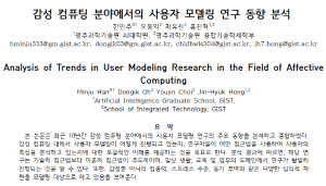 KCC2024, Analysis of Trends in User Modeling Research in the Field of Affective Computing 이미지