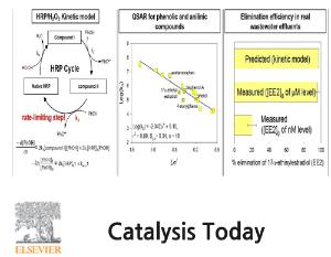 Elimination of trace organic contaminants during enhanced wastewater treatment with horseradish peroxidase/hydrogen peroxide (HRP/H2O2) catalytic process