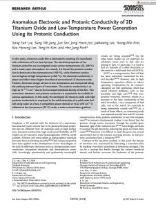 Anomalous Electronic and Protonic Conductivity of 2D Titanium Oxide and Low-Temperature Power Generation Using Its Protonic Conduction