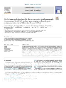 Metabolism perturbation Caused by the overexpression of carbon monoxide dehydrogenase/Acetyl-CoA synthase gene complex accelerated gas to acetate conversion rate of Eubacterium limosum KIST612