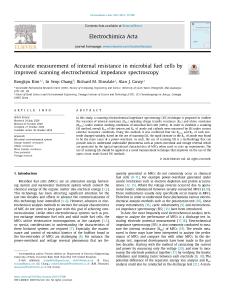 Accurate Measurement of Internal Resistance in Microbial Fuel Cells by Improved Scanning Electrochemical Impedance Spectroscopy