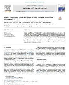 Genetic engineering system for syngas-utilizing acetogen, Eubacterium limosum KIST612