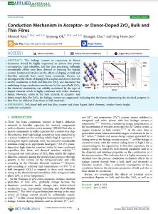 Conduction mechanism in acceptor- or donor-doped ZrO2 bulk and thin films