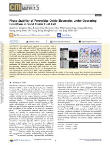 Phase stability of perovskite oxide electrodes under operation condition in solid oxide fuel cell